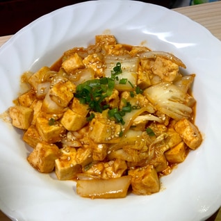 白菜と豆腐の韓国風炒め